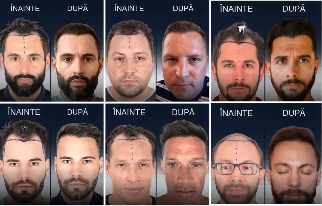 Cosmedica: rezultate înainte și după transplantul de păr