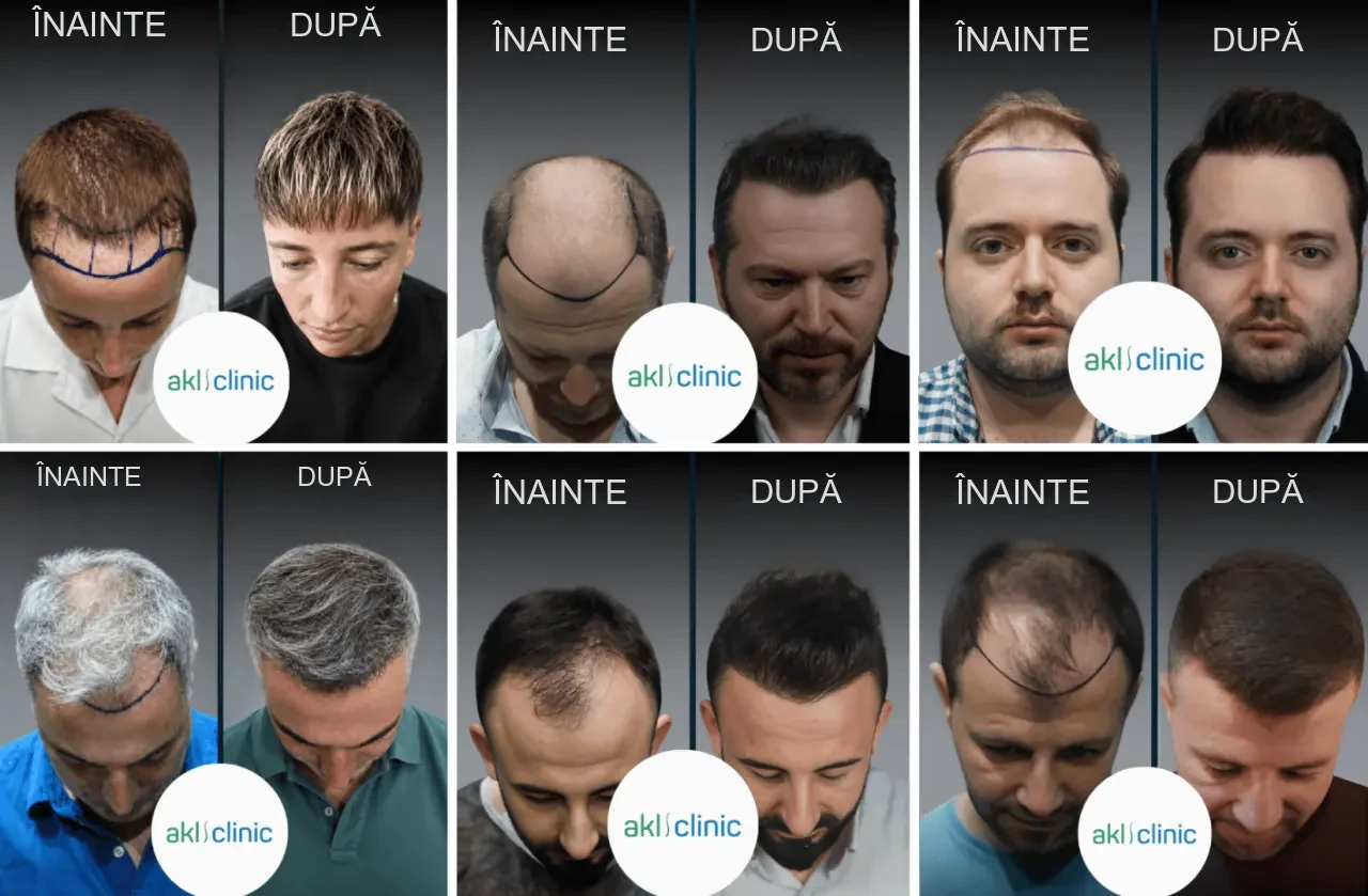 AKL Clinic: rezultate înainte și după transplantul de păr