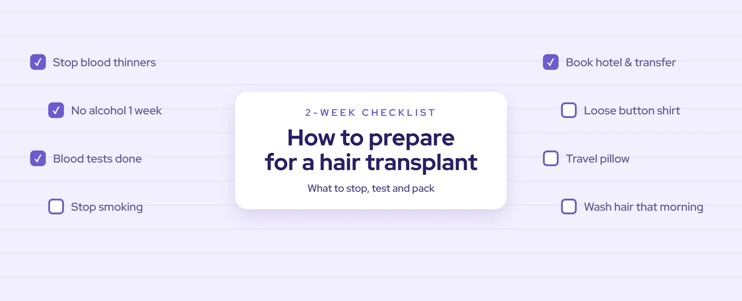 How to Prepare for a Hair Transplant: Checklist (2026)