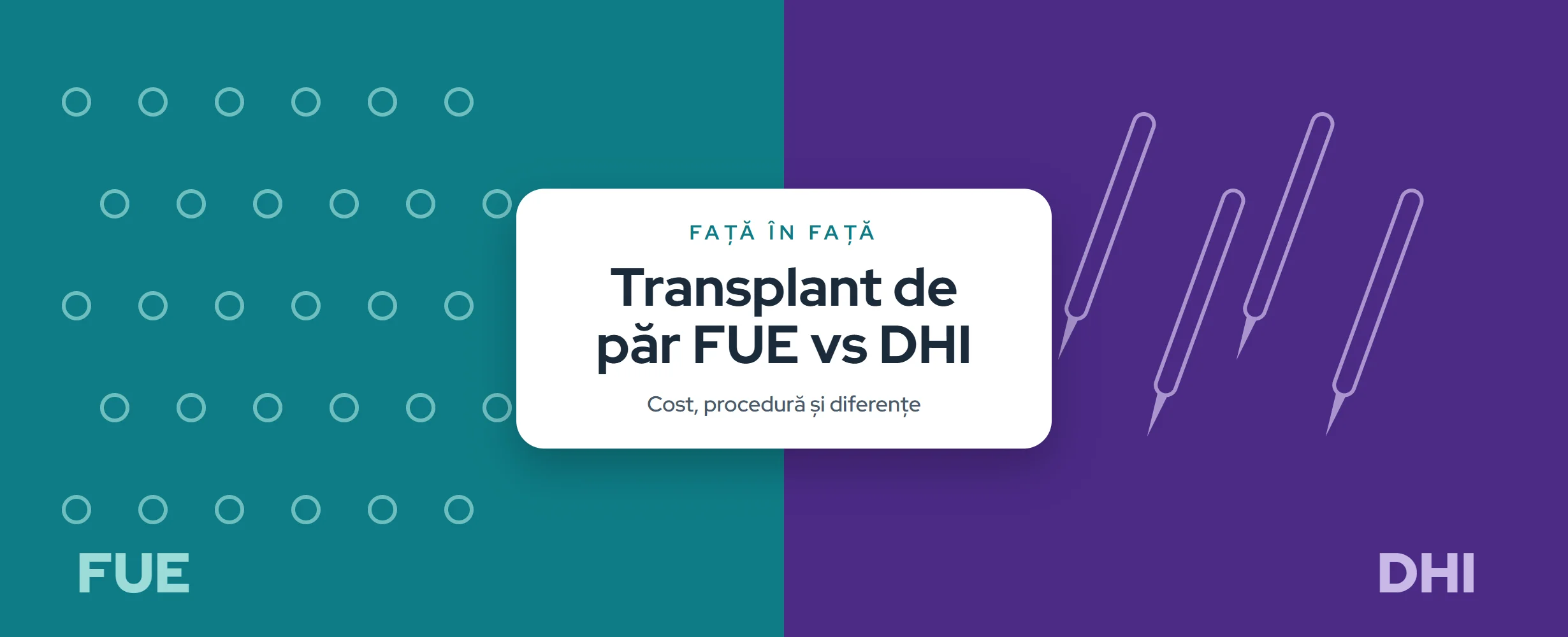 Transplant de păr FUE vs DHI: cost și diferențe (2026)