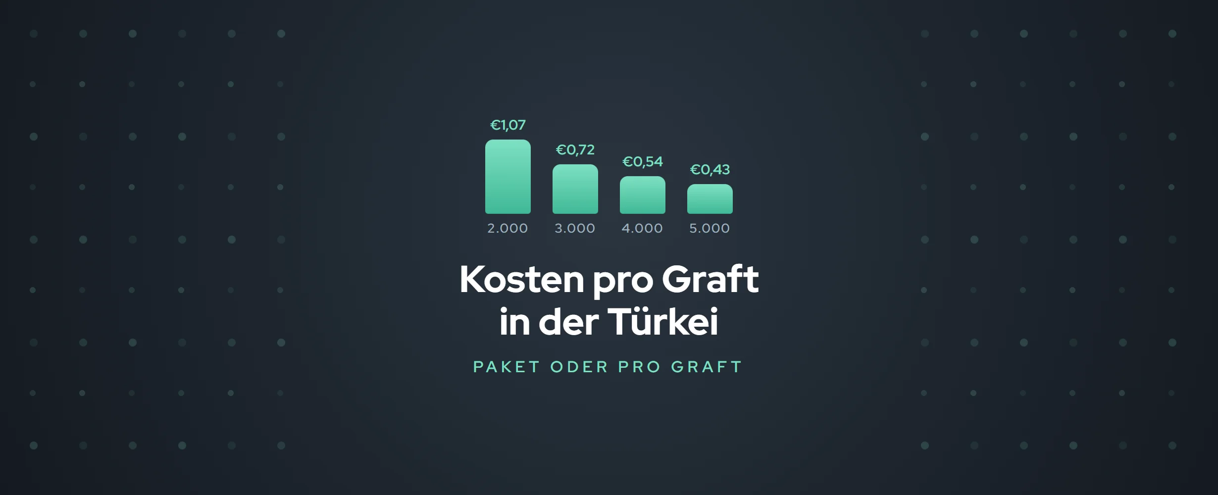 Haartransplantation Türkei: Kosten pro Graft (2026)