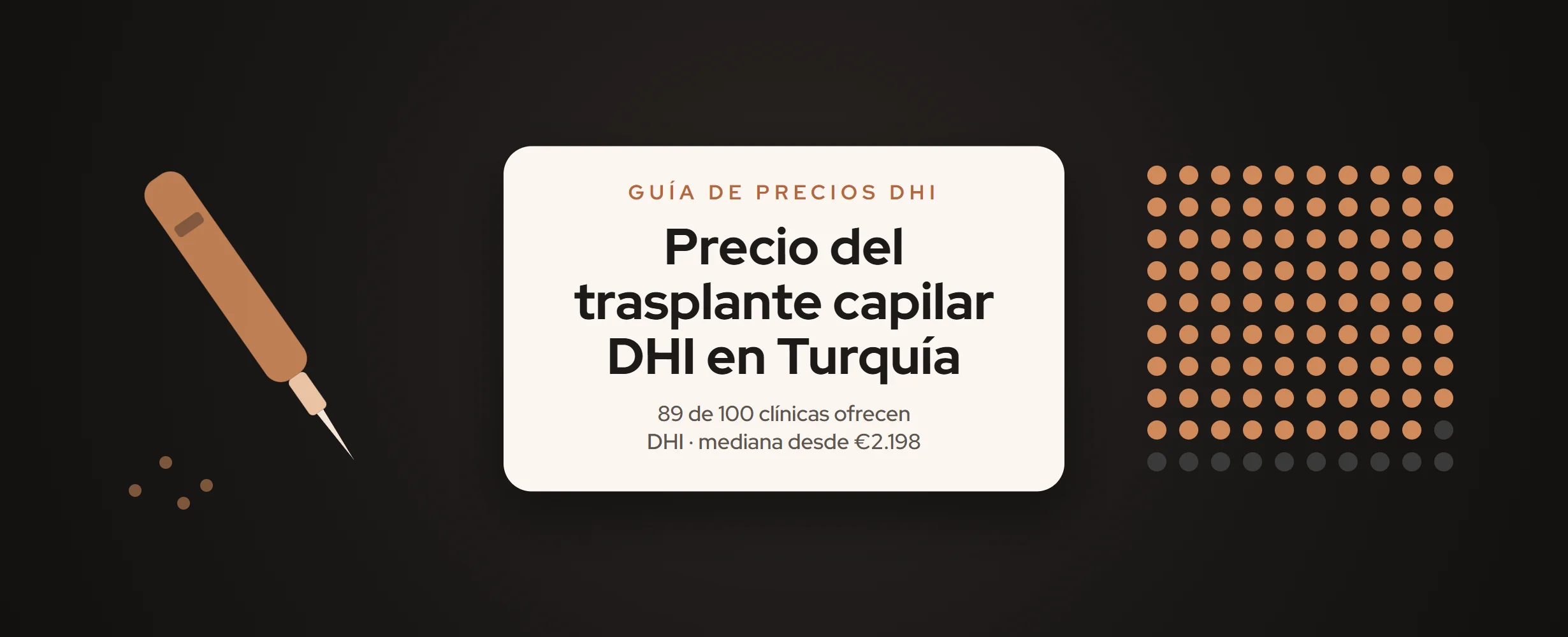 Precio del trasplante capilar DHI en Turquía vs FUE (2026)