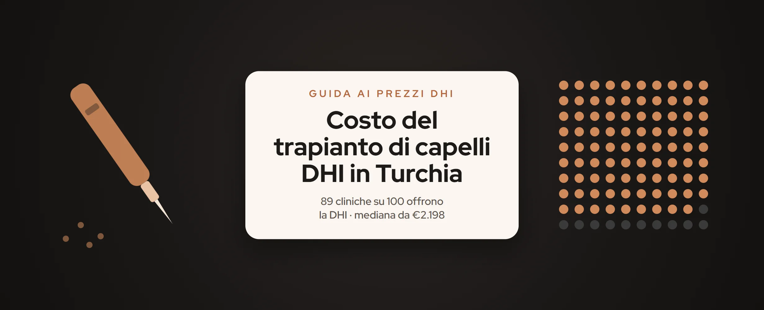 Costo trapianto capelli DHI in Turchia vs FUE (2026)