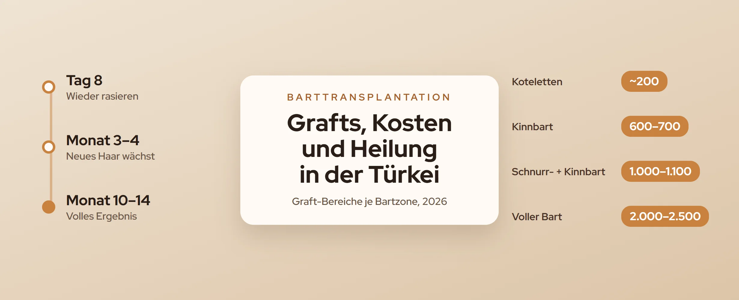 Barttransplantation Türkei: Grafts, Kosten, Heilung (2026)