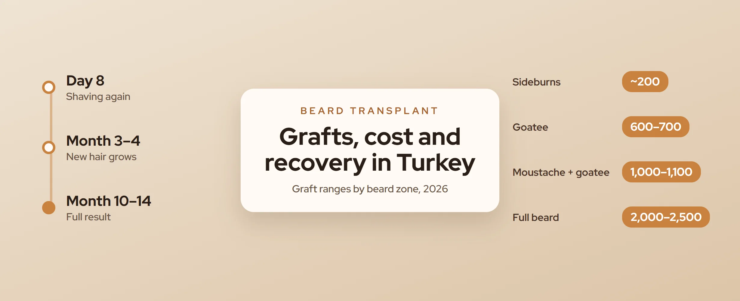 Beard Transplant in Turkey: Grafts, Cost & Recovery (2026)